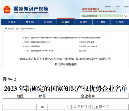 國家 級榮譽！我公司榮獲國家知識產權優勢企業稱號